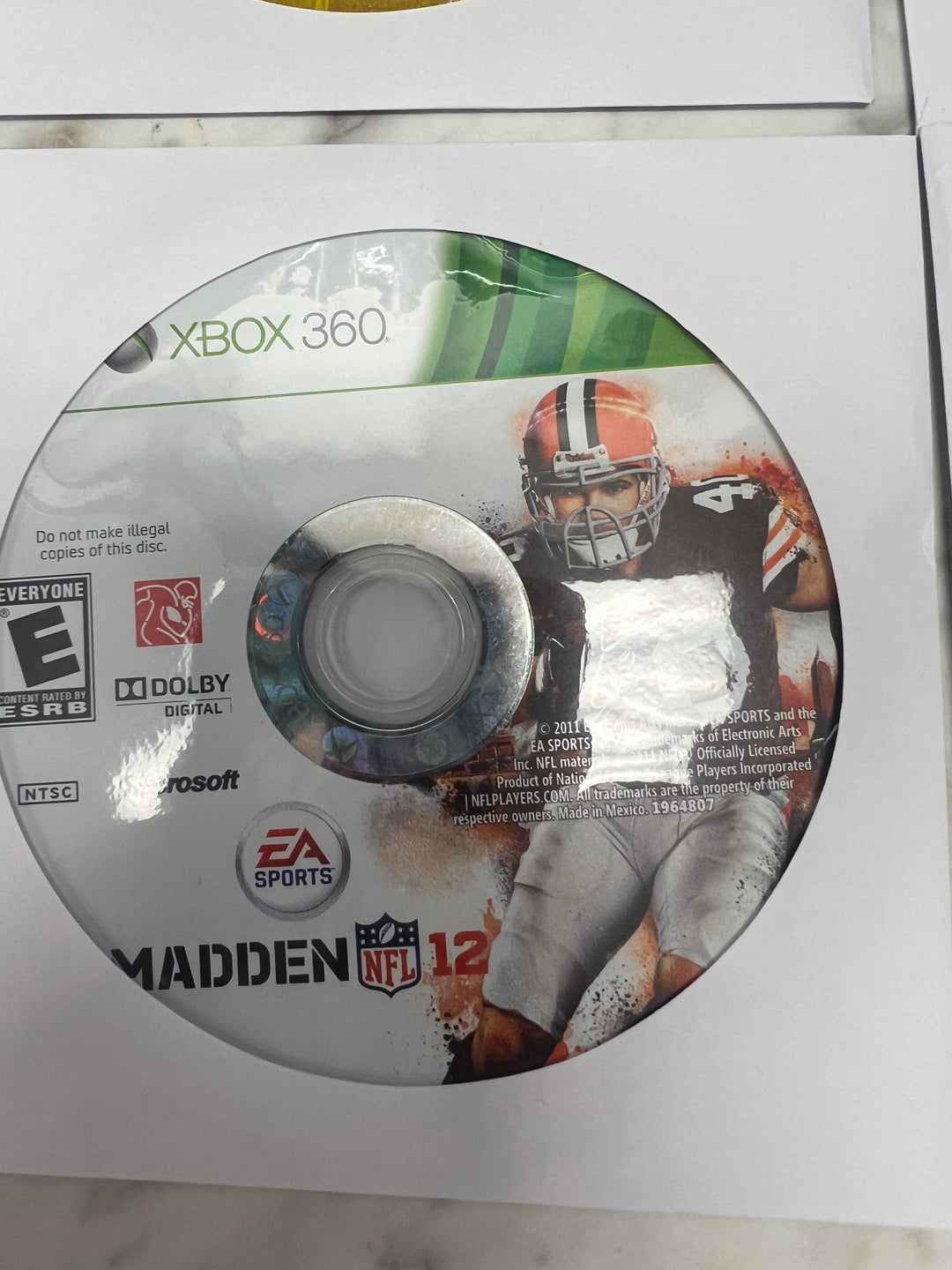 Madden NFL 12 Xbox 360 DISC ONLY DO11724