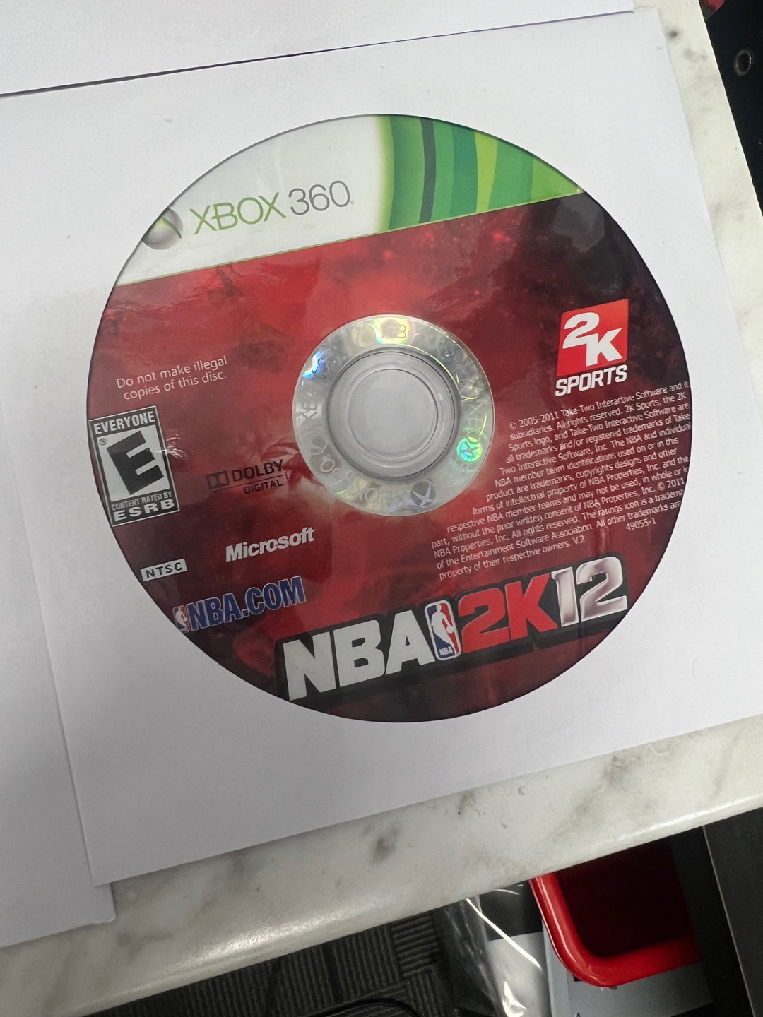 NBA 2K12 Xbox 360 DISC ONLY DO11724