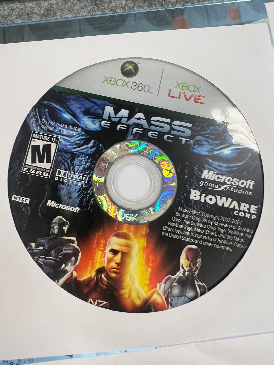 Mass Effect Xbox 360 DISC ONLY DO11724