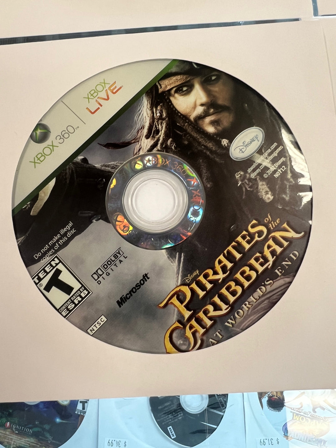 Pirates of the Caribbean At World's End Xbox 360 DISC ONLY DO11724