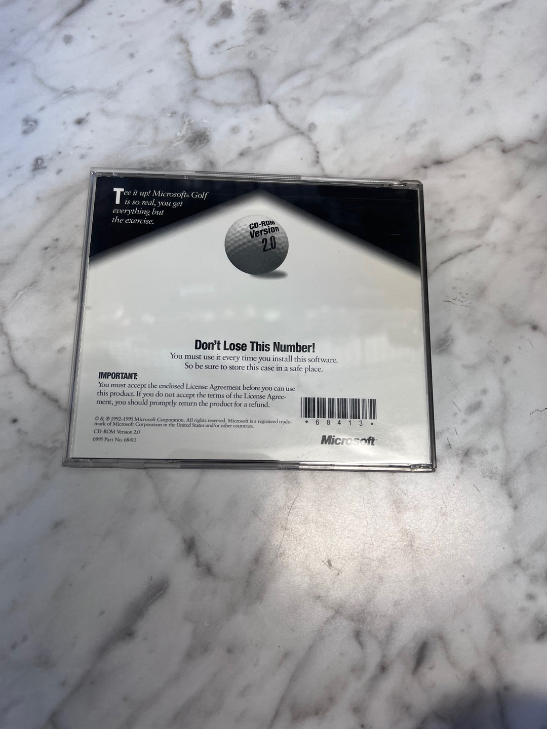 Microsoft Golf Version 2.0 PC CD-ROM PC12925