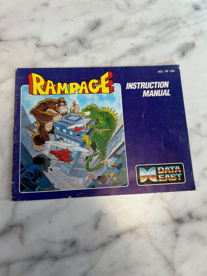 Rampage NES Original Nintendo MANUAL ONLY MO82625