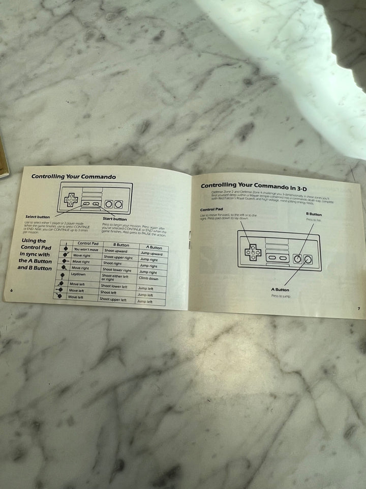 Contra NES Original Nintendo MANUAL ONLY Stains/Writing MO82625