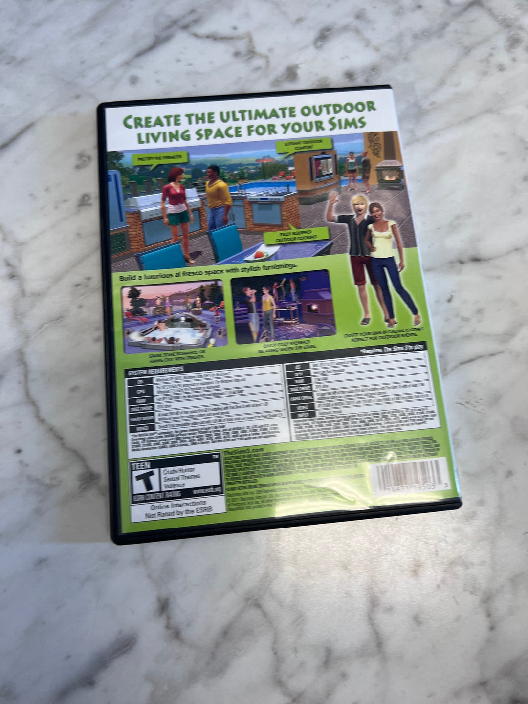 The Sims 3 Outdoor Living Stuff Expansion Pack  PC12925