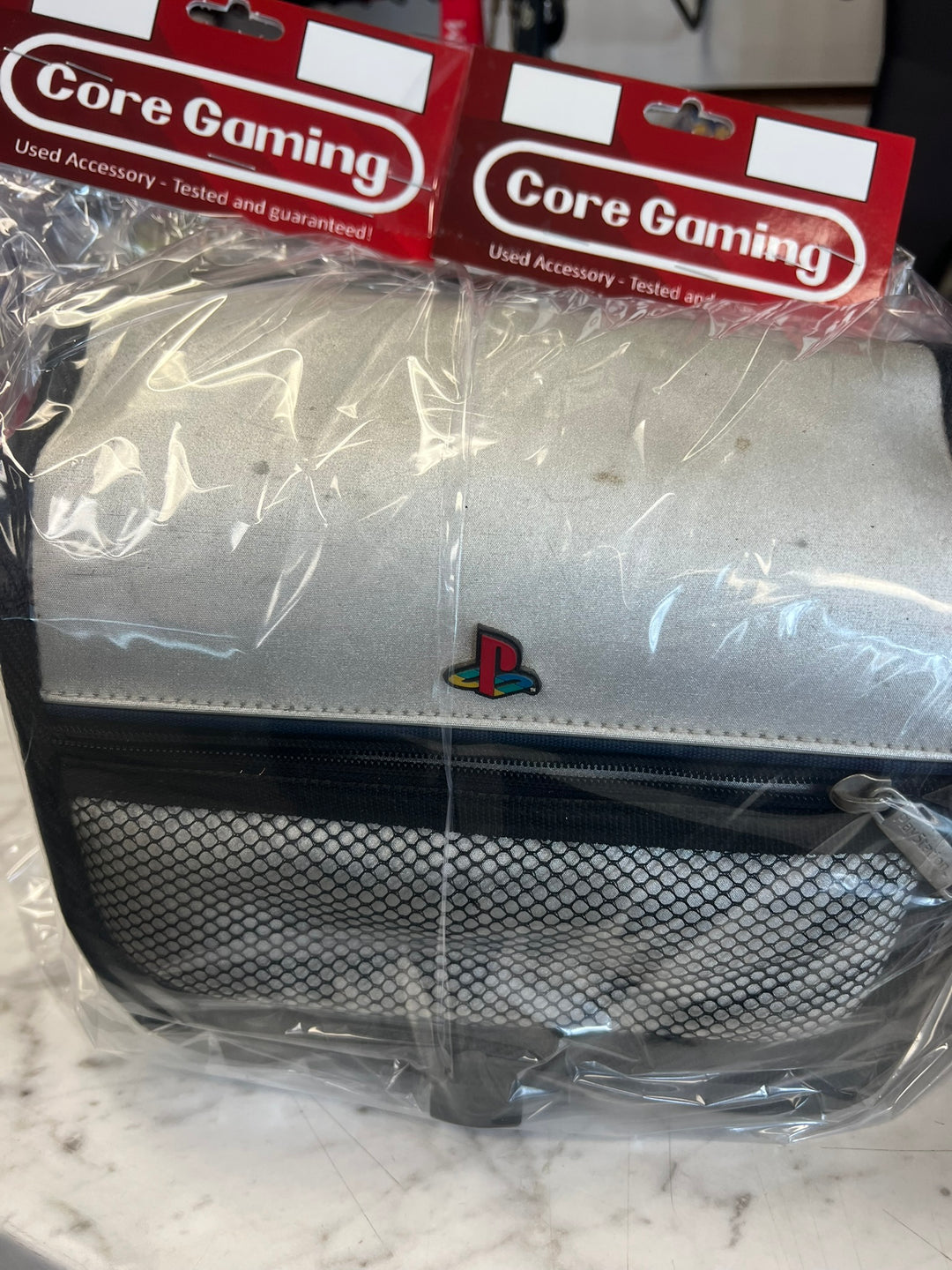 Sony Playstation 1 PSone PS1 Silver Carrying Travel Case Bag Has Stains UA6226