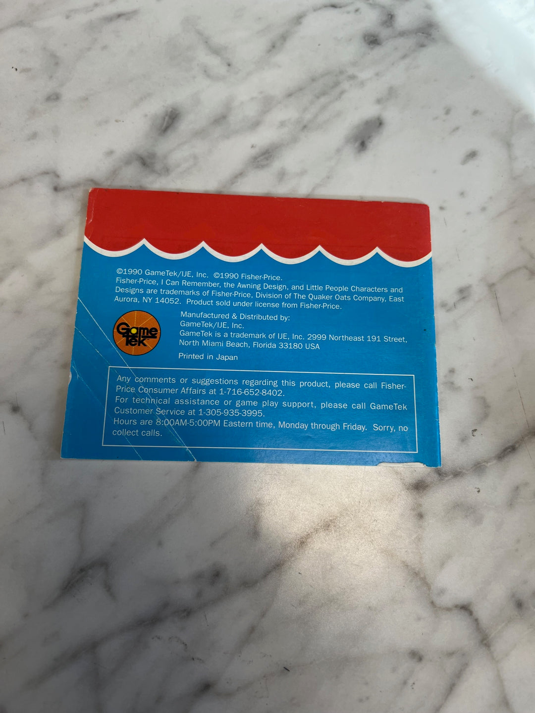 Fisher Price I Can Remember NES Original Nintendo MANUAL ONLY MO82625