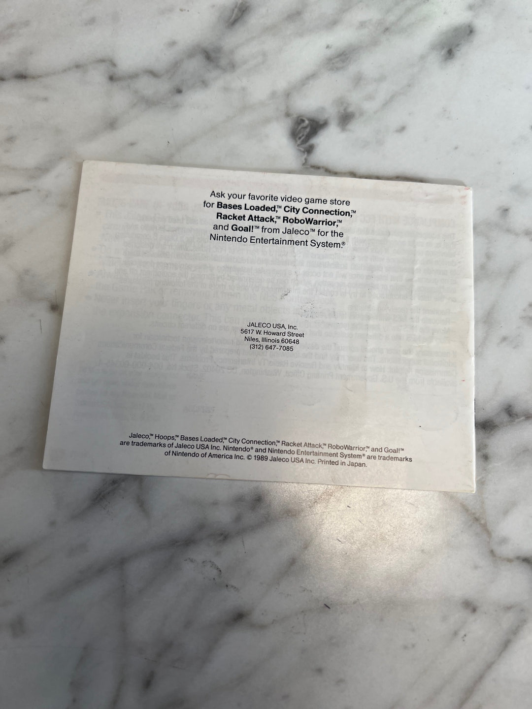 Hoops NES Original Nintendo MANUAL ONLY MO82625