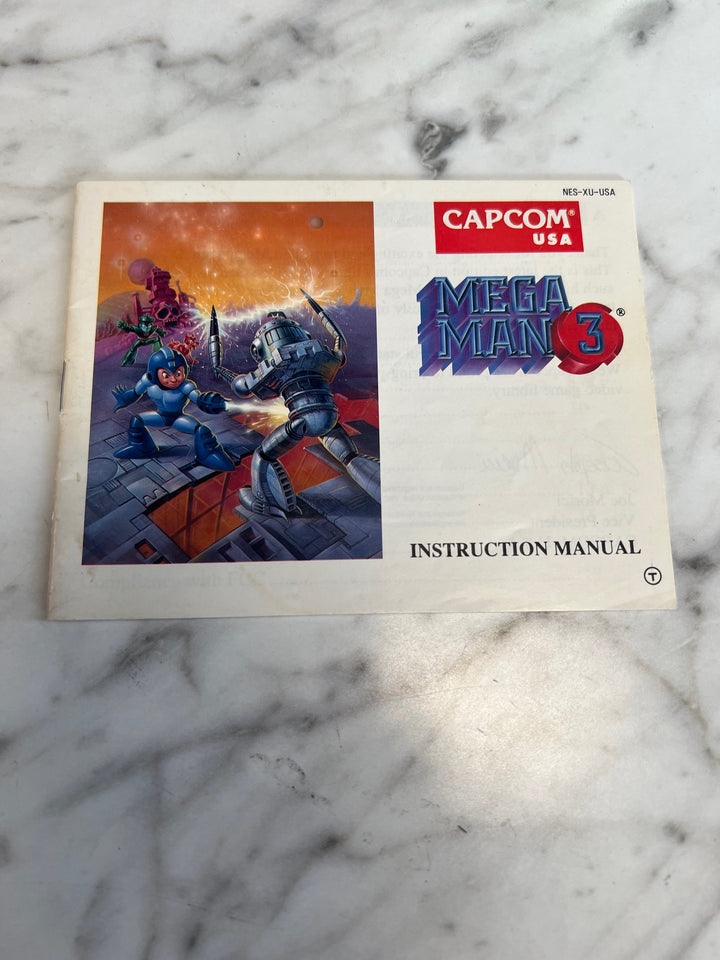 Mega Man 3 NES Original Nintendo MANUAL ONLY Written in! MO82625