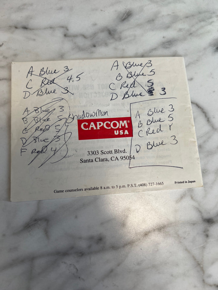 Mega Man 3 NES Original Nintendo MANUAL ONLY Written in! MO82625