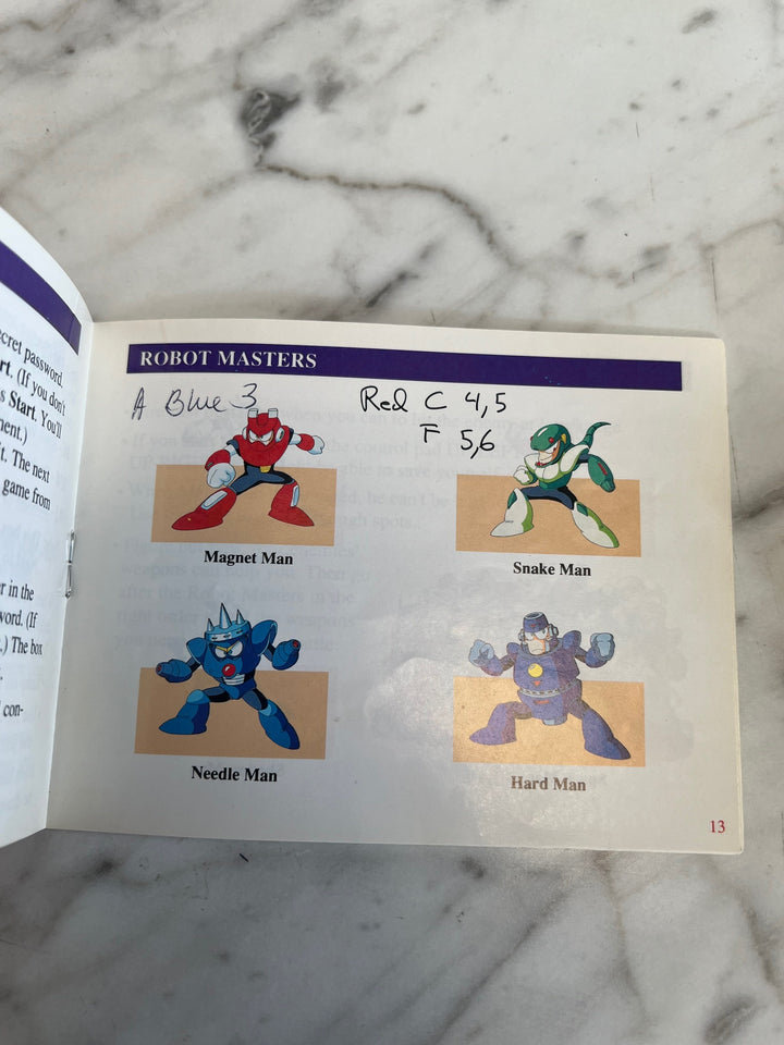 Mega Man 3 NES Original Nintendo MANUAL ONLY Written in! MO82625
