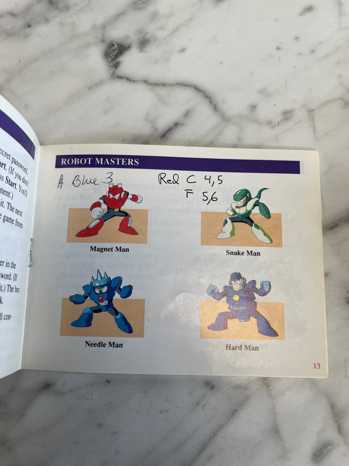Mega Man 3 NES Original Nintendo MANUAL ONLY Written in! MO82625
