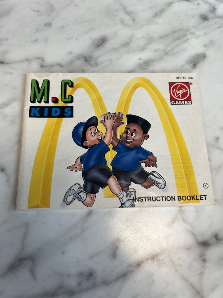 M.C. Kids NES Original Nintendo MANUAL ONLY MO82625