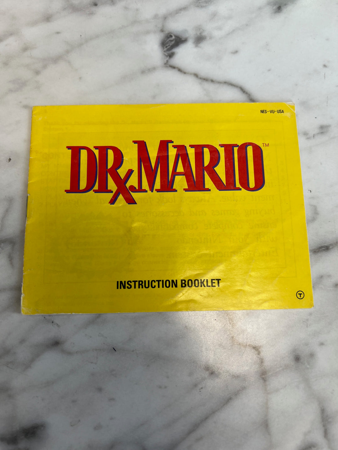 Dr Mario NES Original Nintendo MANUAL ONLY MO82625
