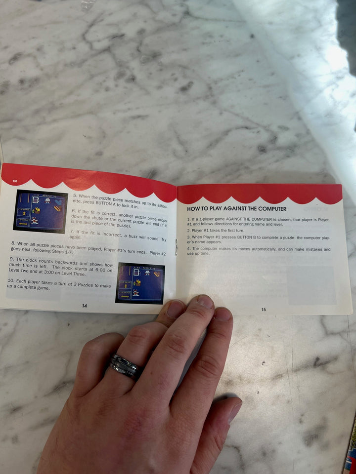 Fisher Price Perfect Fit NES Original Nintendo MANUAL ONLY MO82625