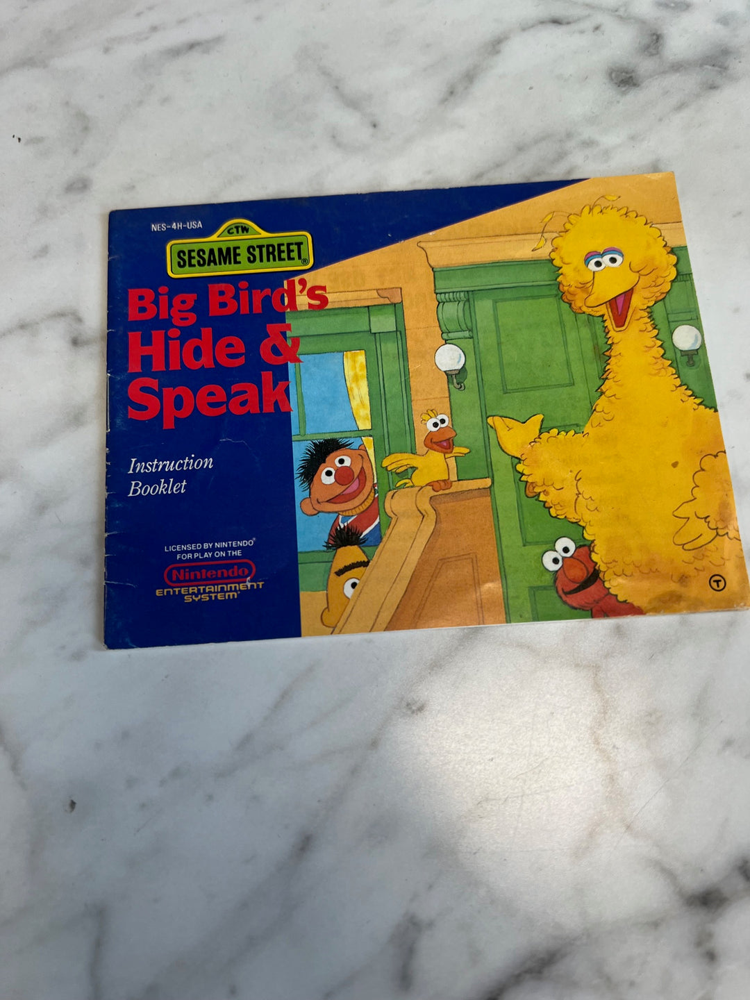 Sesame Street Big Bird's Hide & Speak NES Original Nintendo MANUAL ONLY MO82625