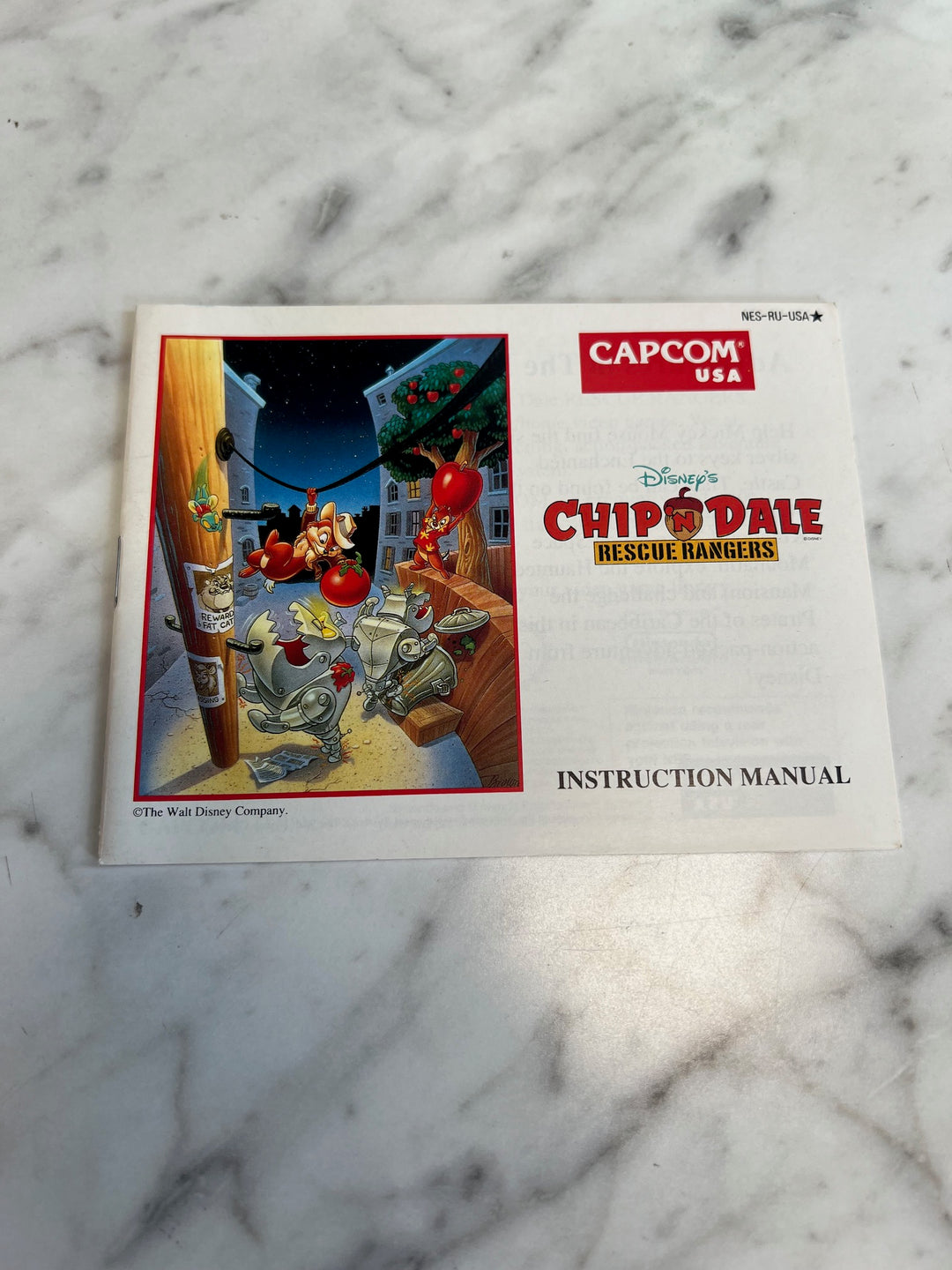 Chip N Dale Rescue Rangers NES Original Nintendo MANUAL ONLY MO82625