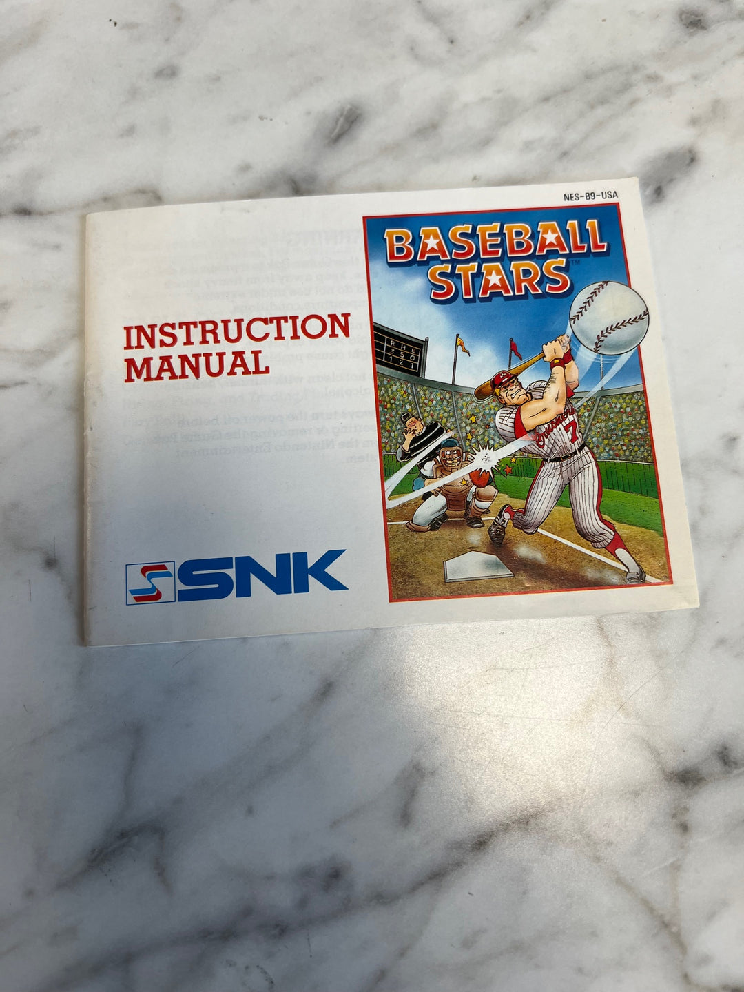 Baseball Stars NES Original Nintendo MANUAL ONLY MO82625