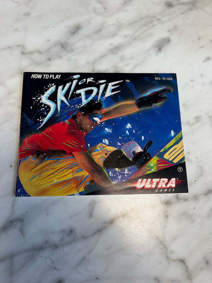 Ski Or Die NES Original Nintendo MANUAL ONLY MO82625