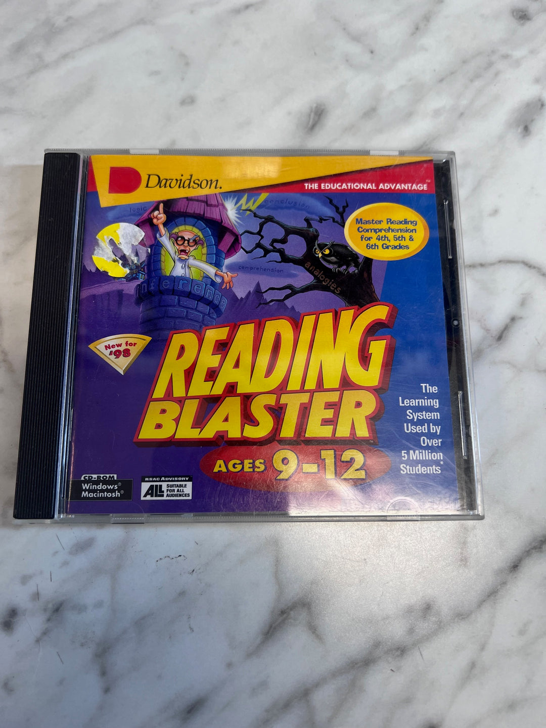 Reading Blaster Ages 9-12 PC Mac CD-ROM in Jewel Case PC121025