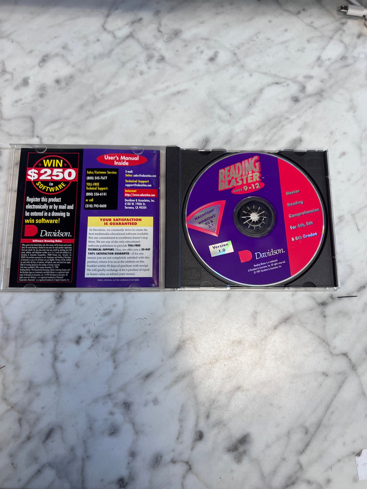 Reading Blaster Ages 9-12 PC Mac CD-ROM in Jewel Case PC121025