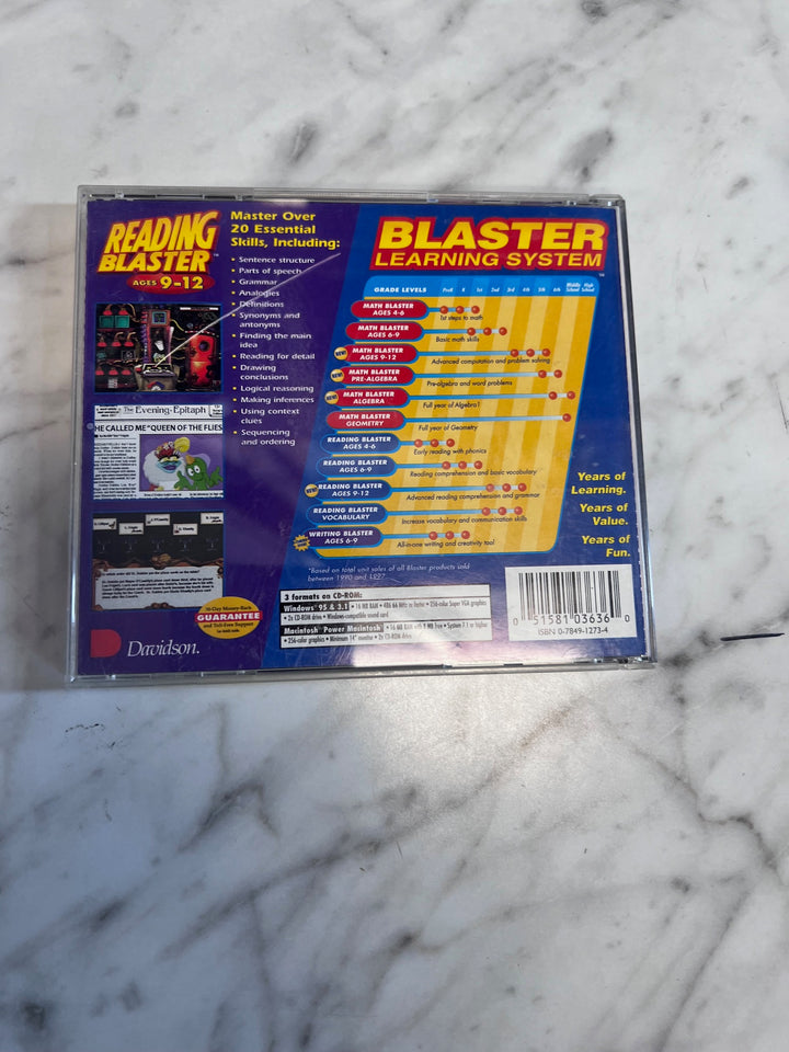 Reading Blaster Ages 9-12 PC Mac CD-ROM in Jewel Case PC121025