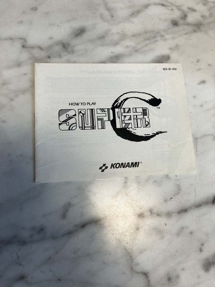 Super C Contra NES Original Nintendo MANUAL ONLY MO82625