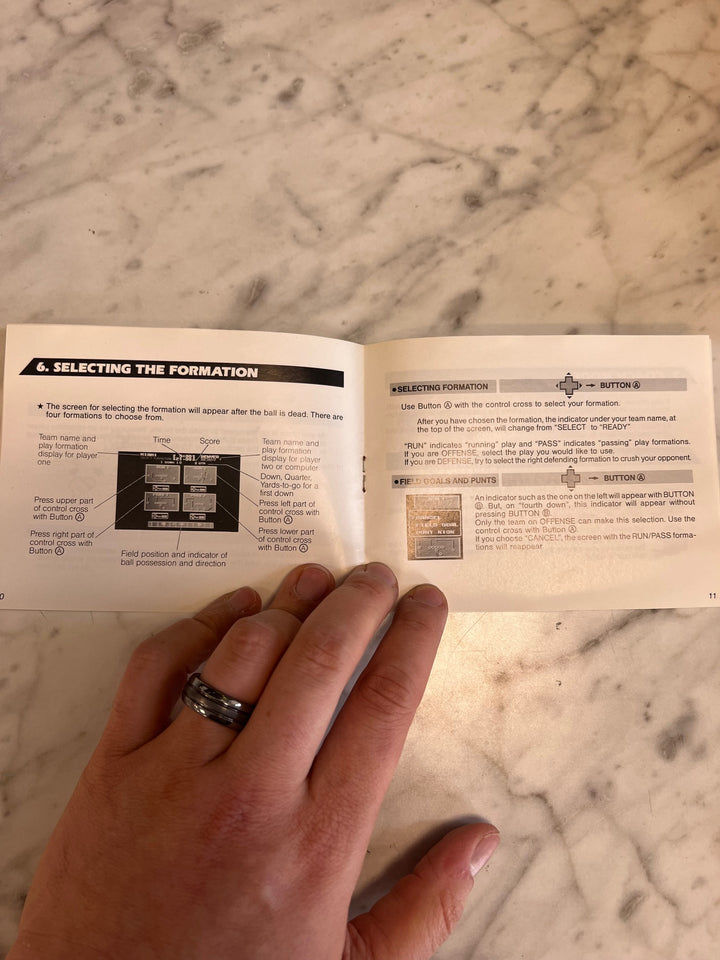 Tecmo Bowl NES Original Nintendo MANUAL ONLY MO82625
