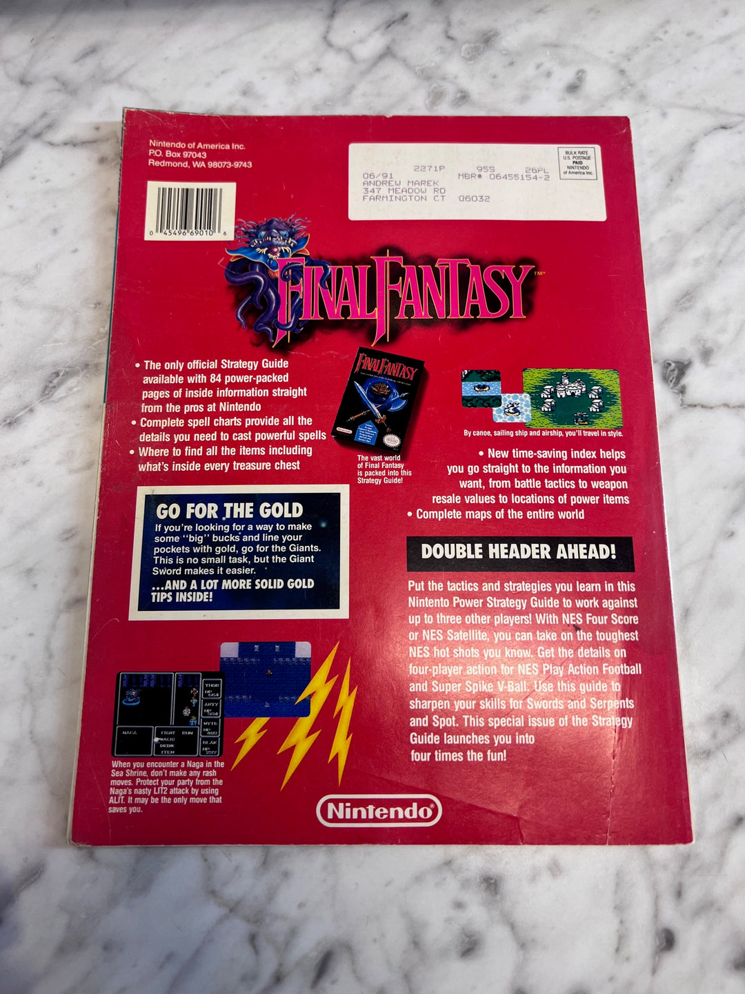 Nintendo Power Official Final Fantasy Strategy Guide Complete Loose Pages UM121025