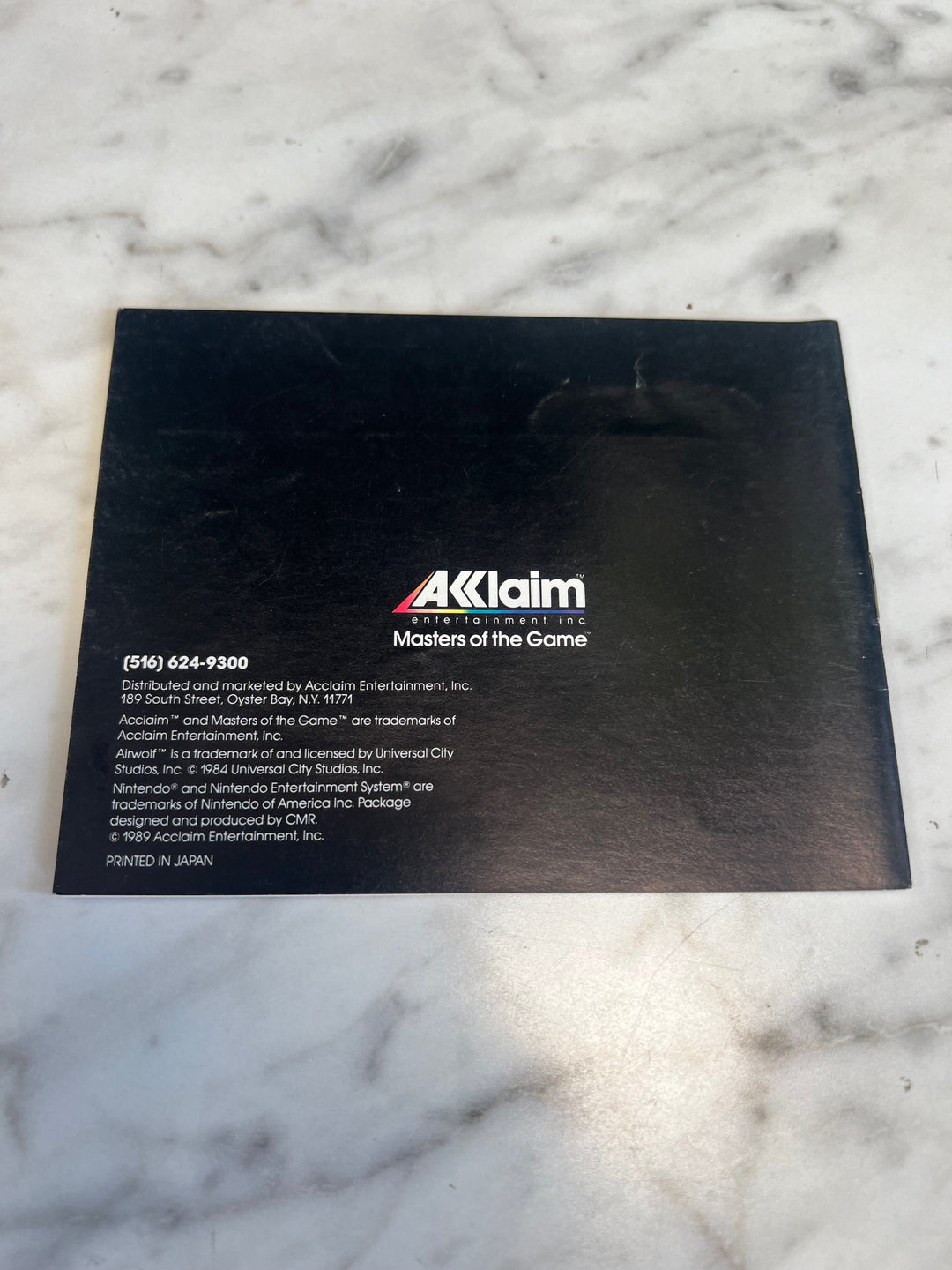 Airwolf NES Original Nintendo MANUAL ONLY MO82625