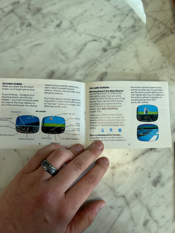 Airwolf NES Original Nintendo MANUAL ONLY MO82625