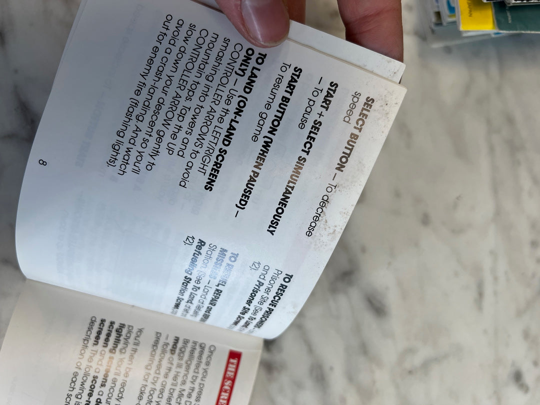 Airwolf NES Original Nintendo MANUAL ONLY MO82625