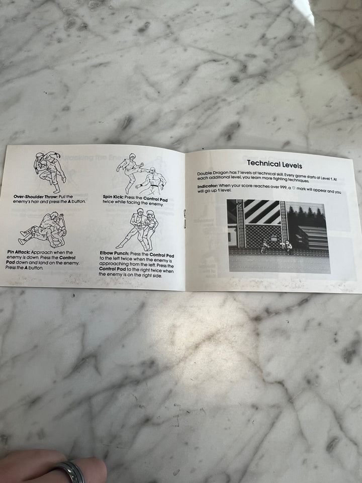 Double Dragon NES Original Nintendo MANUAL ONLY MO82625