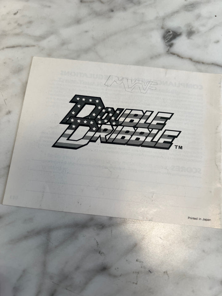 Double Dribble NES Original Nintendo MANUAL ONLY MO82625