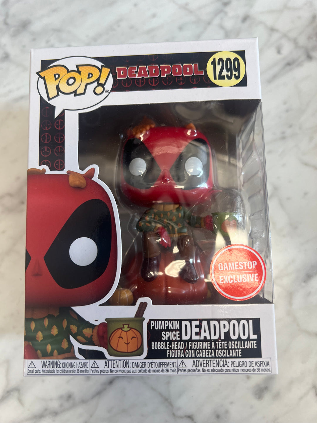 FUNKO POP! PUMPKIN SPICE DEADPOOL #1299 EXCLUSIVE GAMESTOP FN81324