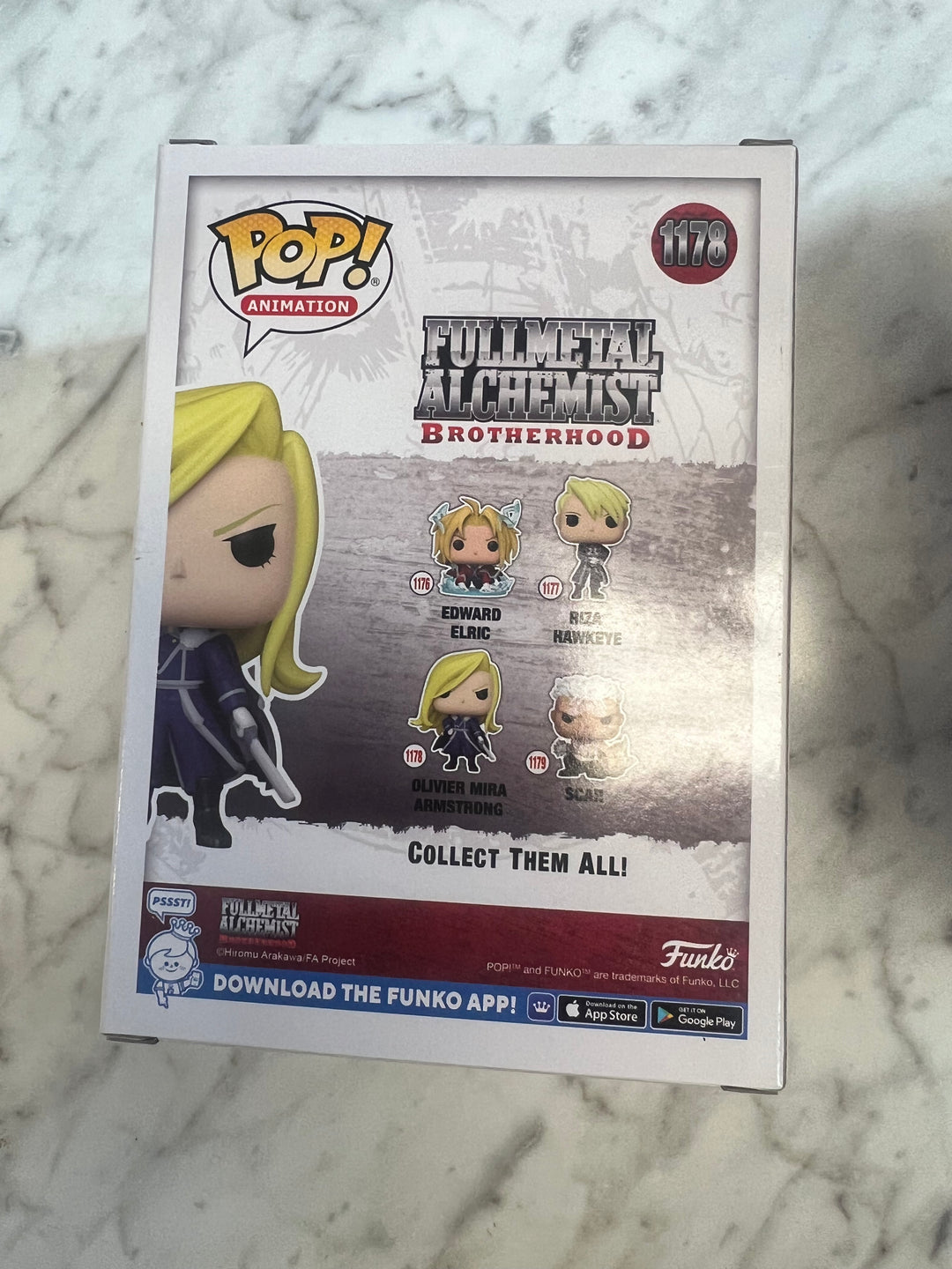 FUNKO POP Fullmetal Alchemist Brotherhood #1178 Olivier Mira Armstrong   FN81324