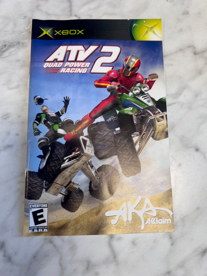 ATV Quad Power Racing 2 Original Xbox MANUAL ONLY MO82625
