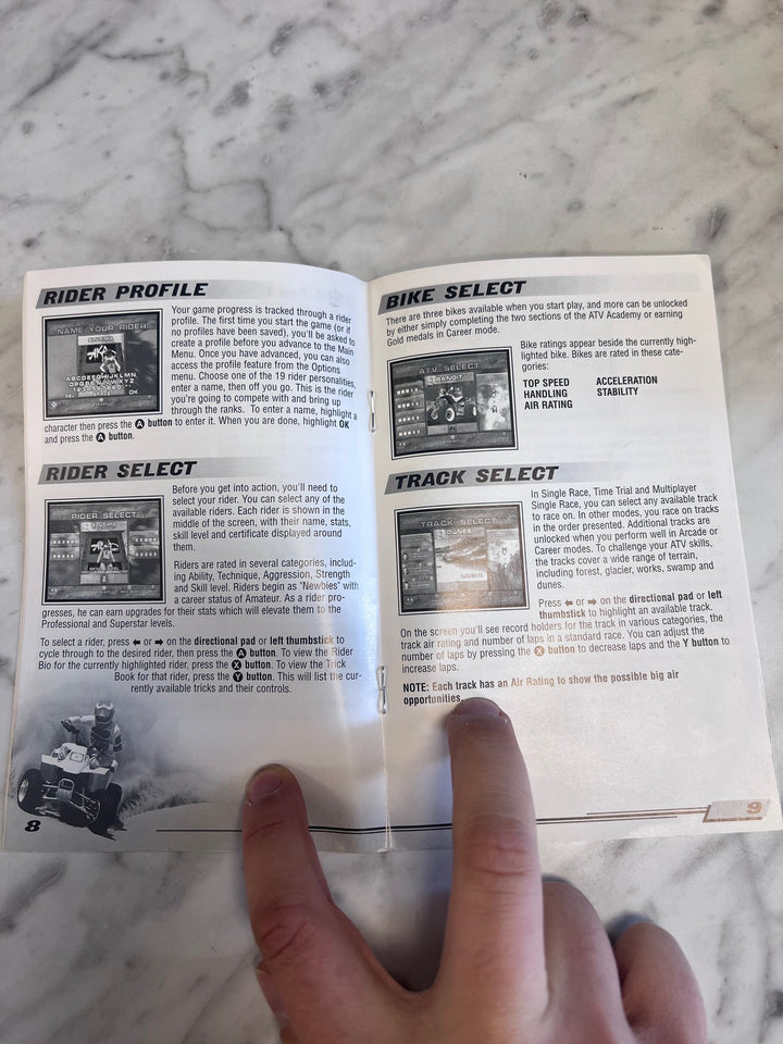 ATV Quad Power Racing 2 Original Xbox MANUAL ONLY MO82625