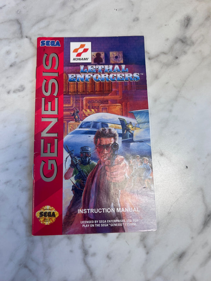 Lethal Enforcers Sega Genesis MANUAL ONLY MO82625