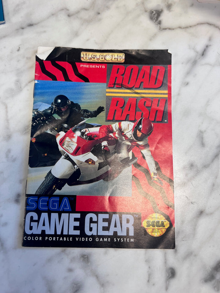 Road Rash Sega Game Gear MANUAL ONLY MO82625