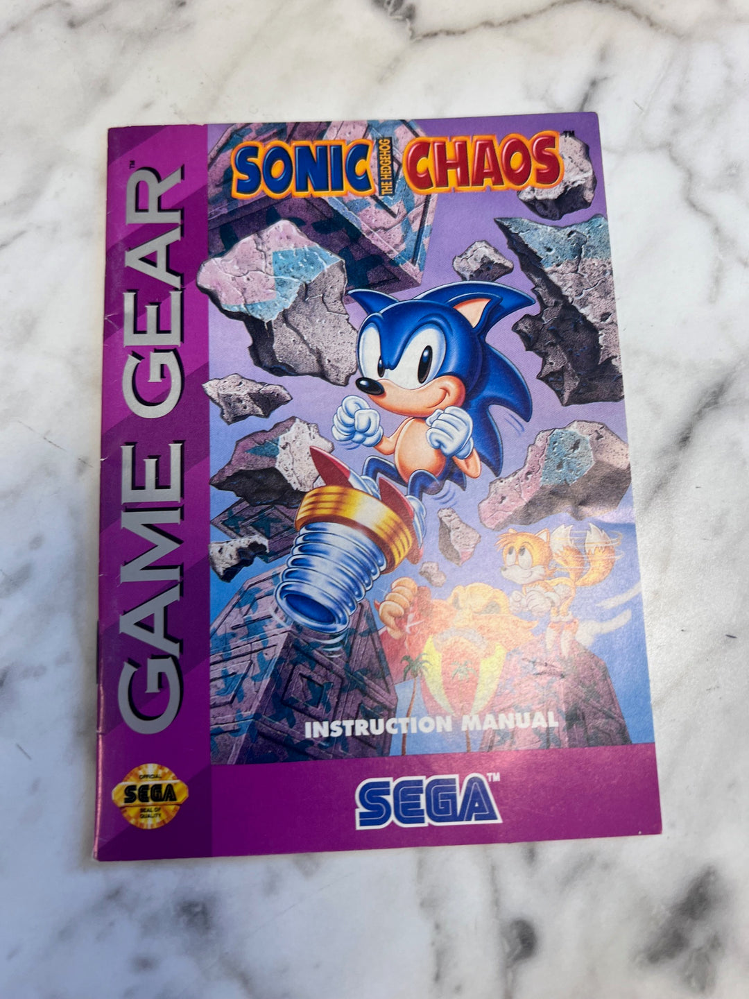 Sonic Chaos Sega Game Gear MANUAL ONLY MO82625