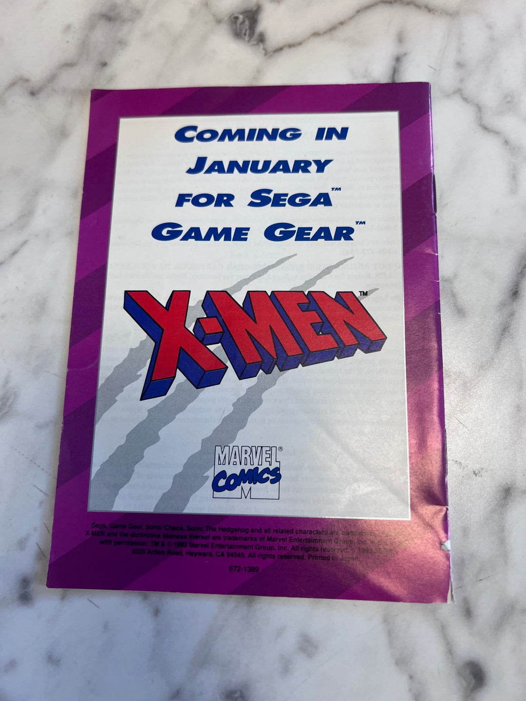 Sonic Chaos Sega Game Gear MANUAL ONLY MO82625