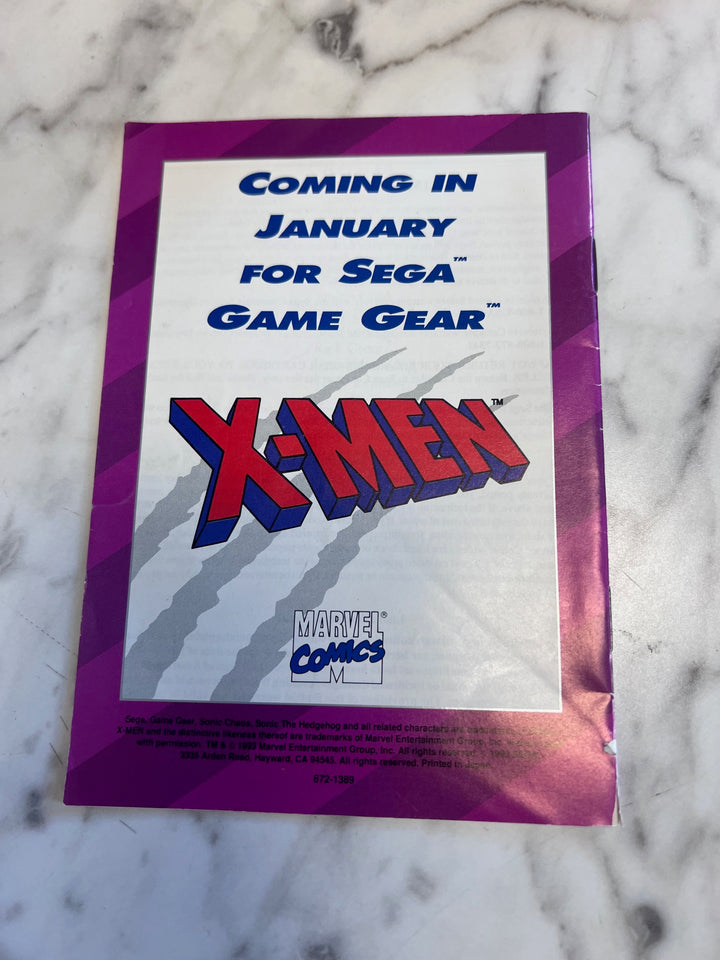 Sonic Chaos Sega Game Gear MANUAL ONLY MO82625