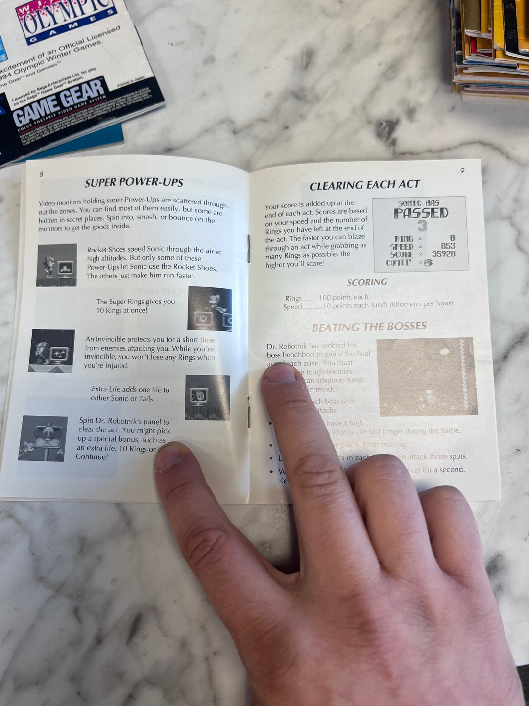 Sonic Chaos Sega Game Gear MANUAL ONLY MO82625