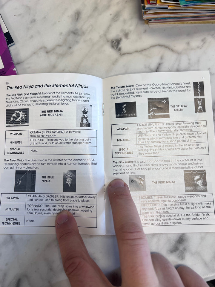 Shinobi II The Silent Fury Sega Game Gear MANUAL ONLY MO82625