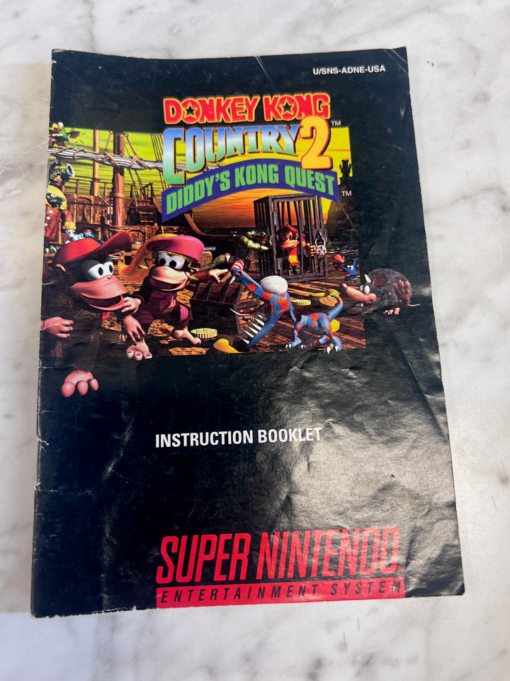 Donkey Kong Country SNES Super Nintendo WORN MANUAL ONLY MO82625