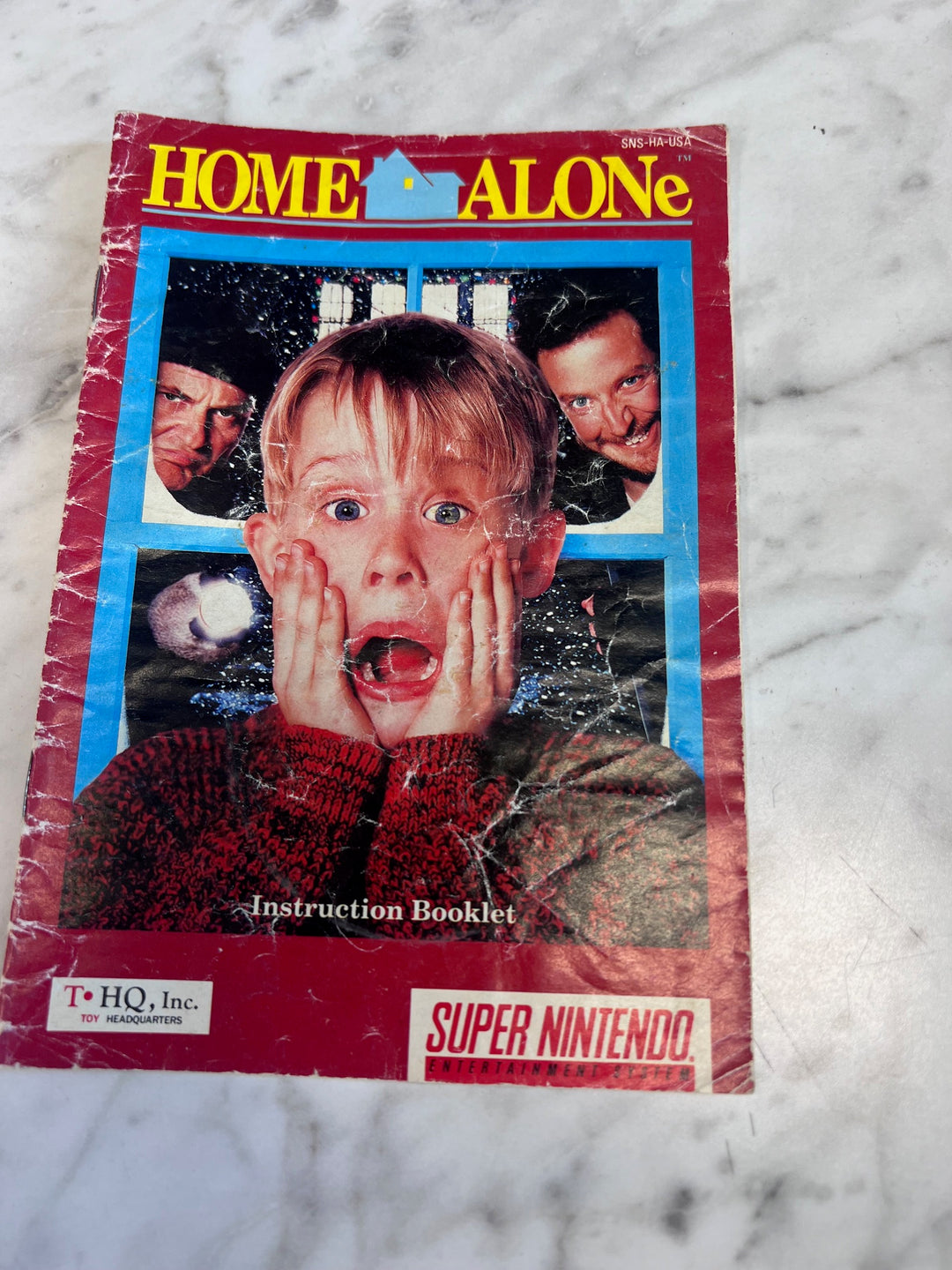 Home Alone SNES Super Nintendo WORN MANUAL ONLY MO82625