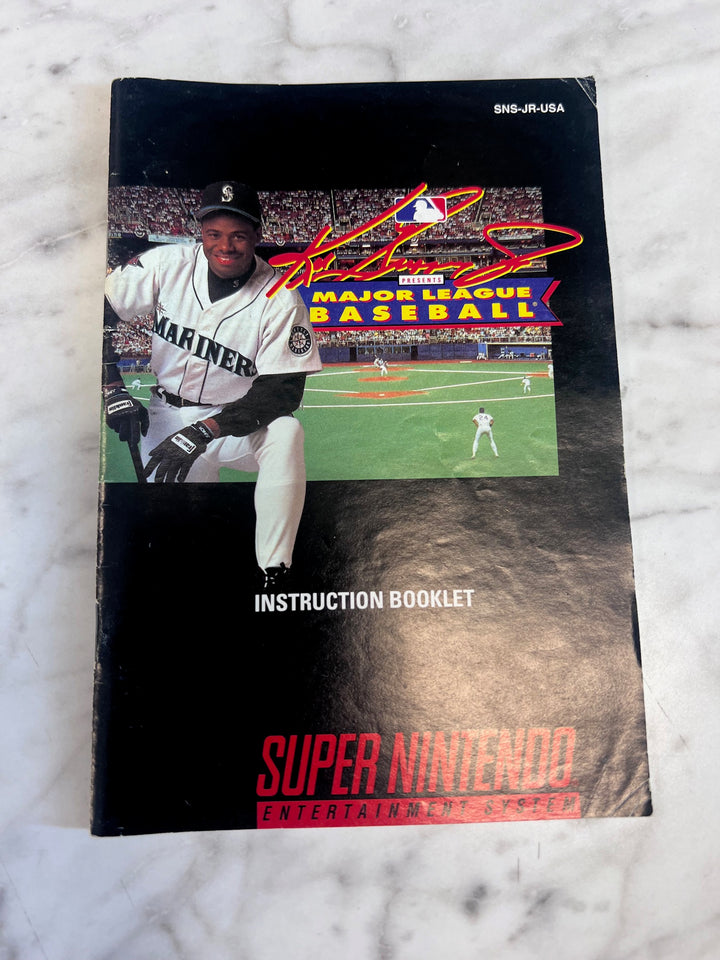 Ken Griffey Jr Major League Baseball SNES Super Nintendo MANUAL ONLY MO82625