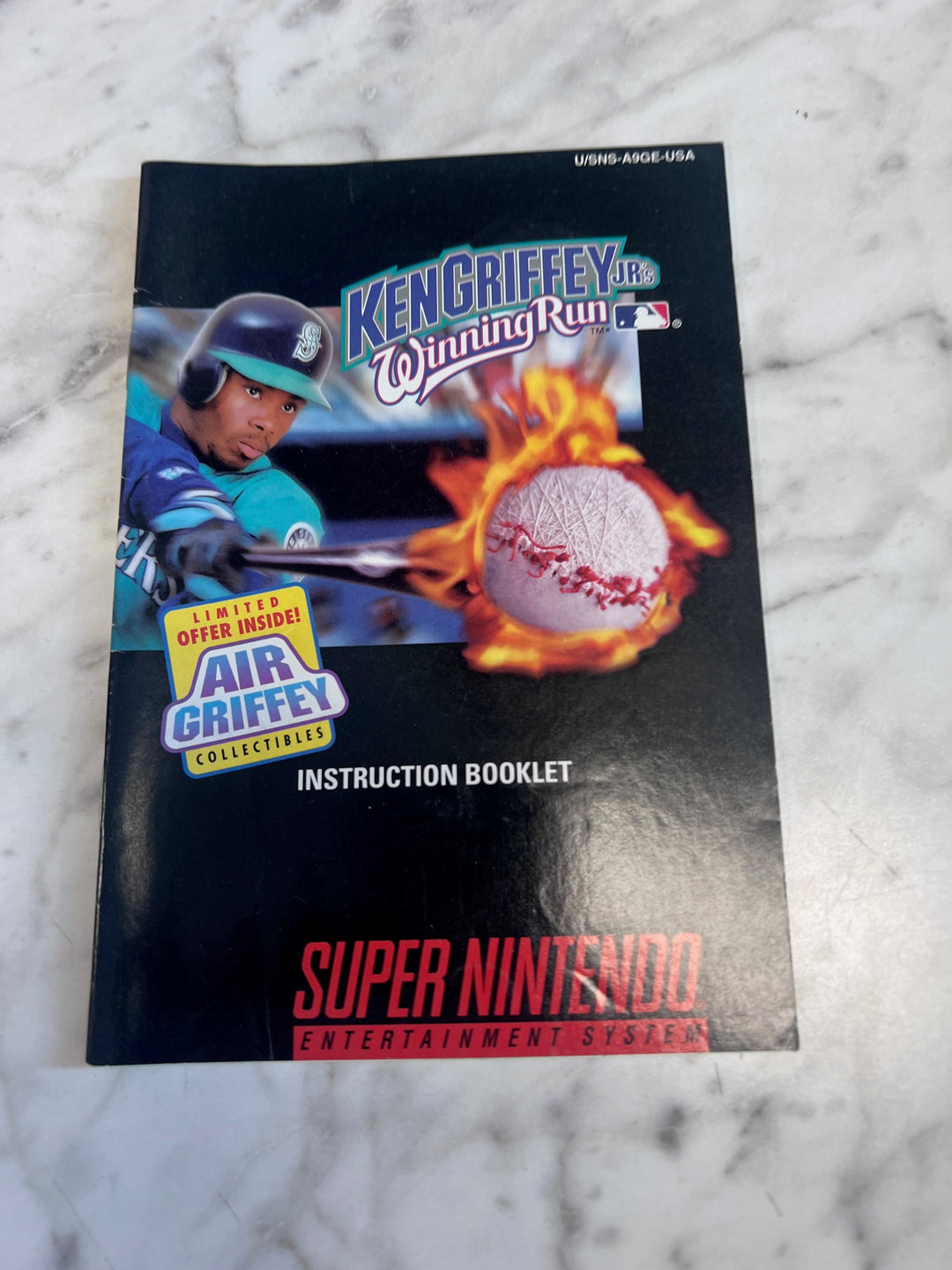 Ken Griffey Jrs Winning Run SNES Super Nintendo MANUAL ONLY MO82625
