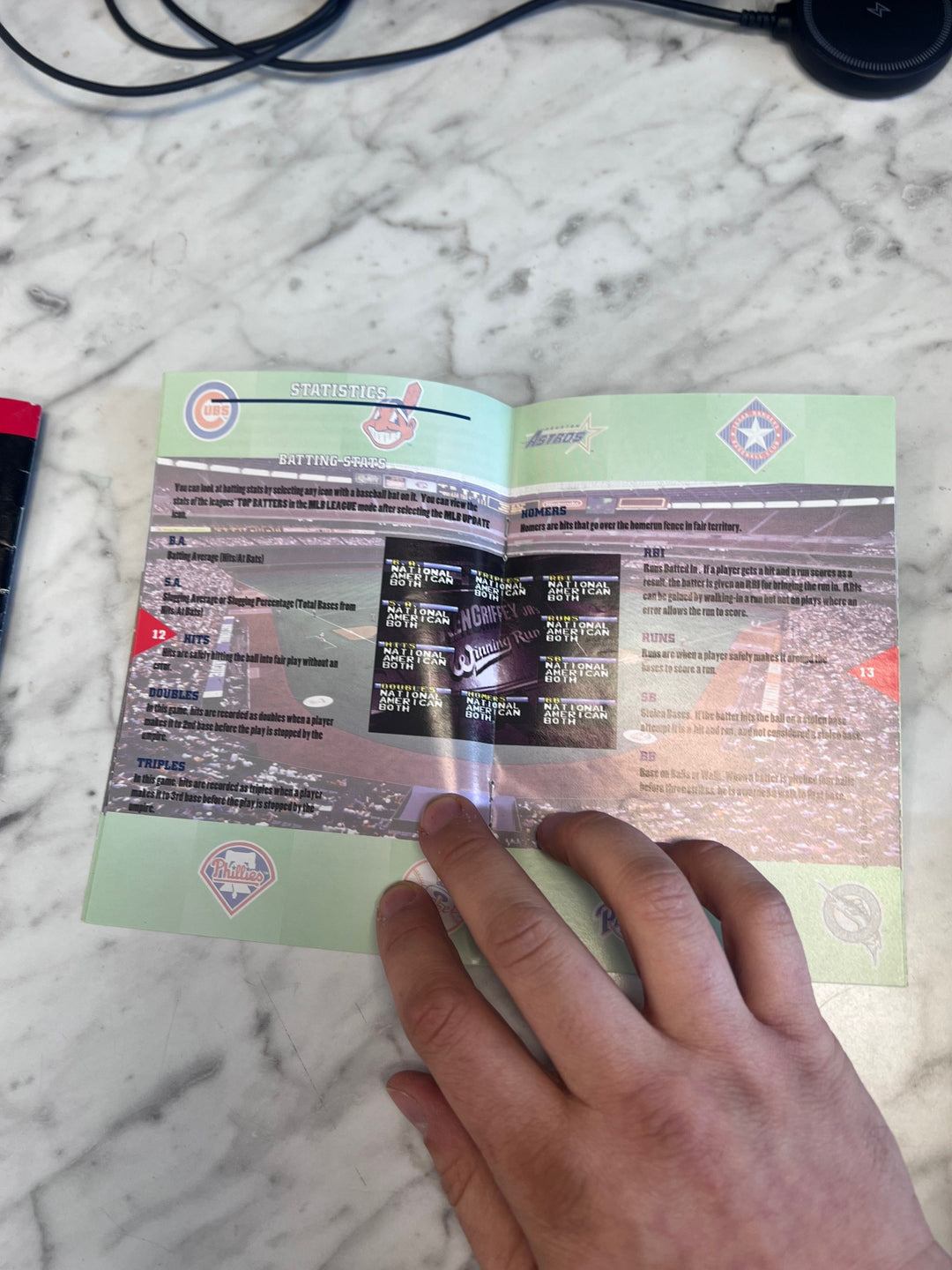 Ken Griffey Jrs Winning Run SNES Super Nintendo MANUAL ONLY MO82625