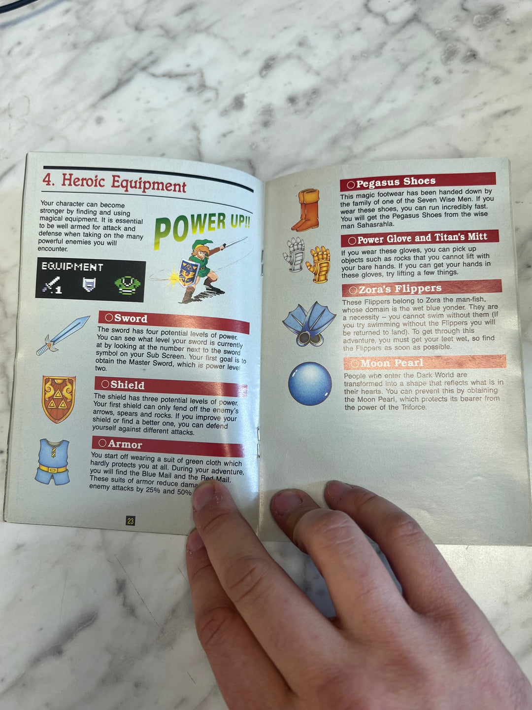 Legend of Zelda A Link to the Past SNES Super Nintendo MANUAL & MAP ONLY MO82625